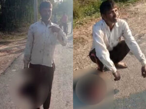 Индиец нёс по улице отрубленную голову дочери (видео)